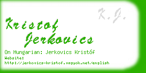 kristof jerkovics business card